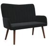 vidaXL Sofa pro dvě osoby Čern&aacute; 115 x 61 x 87 cm Samet