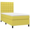 vidaXL Box spring postel s matrac&iacute; a LED zelen&aacute; 90x190 cm textil