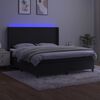 vidaXL Box spring postel s matrac&iacute; a LED čern&aacute; 180x200 cm samet