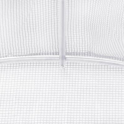 vidaXL Skleník s ocelovým rámem bílý 30 m² 6 x 5 x 2,3 m