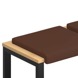 vidaXL Pol&scaron;t&aacute;ř na lavici 2 ks Uměl&aacute; kůže Hněd&aacute; Hloubka 35 cm