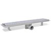 vidaXL Rovn&yacute; sprchov&yacute; odtokov&yacute; žlab bubliny 630 x 140 mm nerezov&aacute; ocel