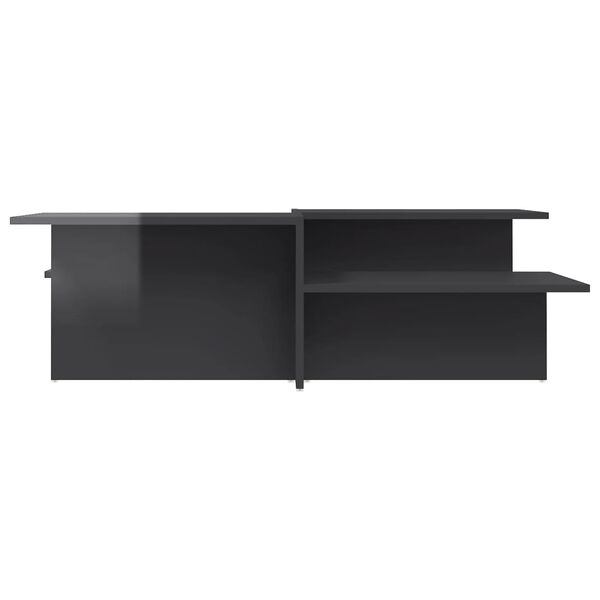 vidaXL Konferenční stolky 2 ks šedé s vysokým leskem kompozitní dřevo