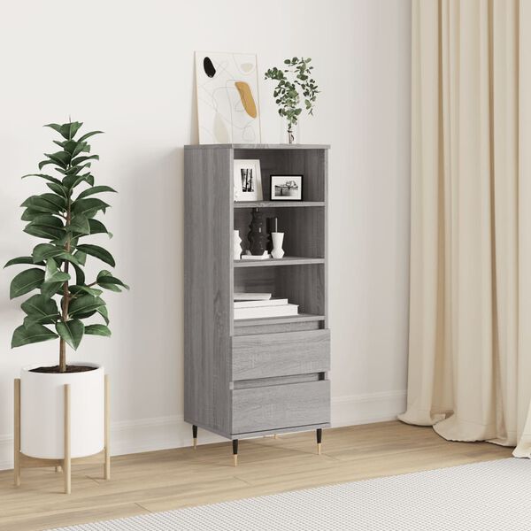 vidaXL Skříň highboard šedá sonoma 40 x 36 x 110 cm kompozitní dřevo