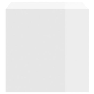 vidaXL Nástěnná skříňka bílá s vysokým leskem 37x37x37 cm dřevotříska