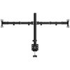 vidaXL Držák na dva monitory černý ocel VESA 75/100 mm
