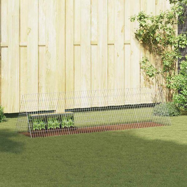 vidaXL Klec pro králíky Stříbrná 650 x 55 x 55 cm Pozinkovaná ocel