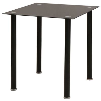 vidaXL Pětidílný jídelní set stolu a židlí černý