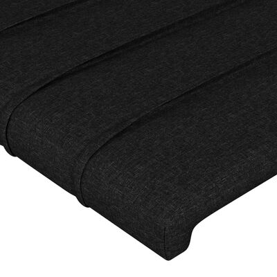 vidaXL Čelo postele typu ušák černé 147x16x118/128 cm textil