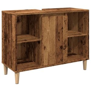 vidaXL Koupelnov&aacute; skř&iacute;ňka old wood 80 x 33 x 60 cm kompozitn&iacute; dřevo