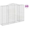 vidaXL Klenut&eacute; gabionov&eacute; ko&scaron;e 9 ks 300x50x200/220cm pozinkovan&eacute; železo