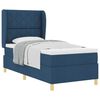 vidaXL Postel s boxspringem s čelo Modr&aacute; 190 x 90 cm textil