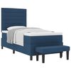 vidaXL Postel s boxspringem s čelo Modr&aacute; 90 x 200 cm textil