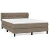 vidaXL Box spring postel s matrac&iacute; taupe 140x200 cm textil