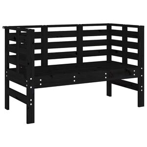 vidaXL Zahradn&iacute; lavice čern&aacute; 111,5 x 53 x 71 cm masivn&iacute; borov&eacute; dřevo