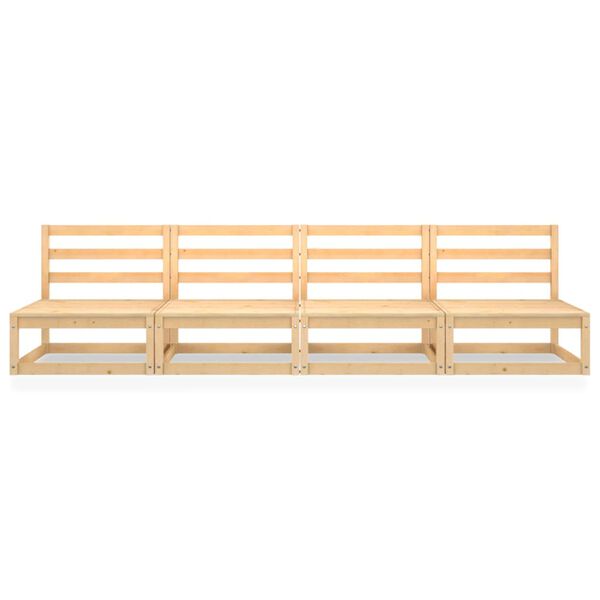 vidaXL 4místná zahradní pohovka masivní borové dřevo