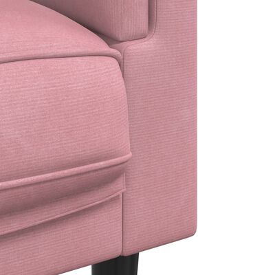 vidaXL 2dílná sedací souprava s polštáři růžová samet