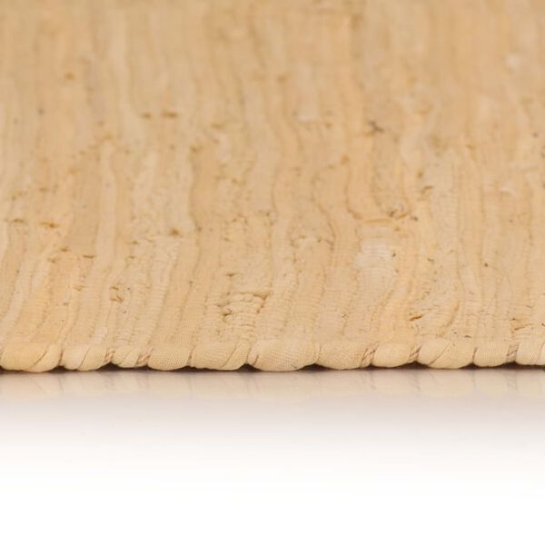 vidaXL Ručně tkan&yacute; koberec Chindi bavlna 200 x 290 cm b&eacute;žov&yacute;