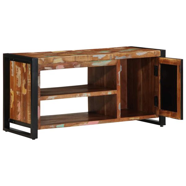 vidaXL Botníková lavice Vícebarevný Masivní recyklované dřevo