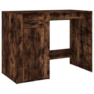 vidaXL Psací stůl se skříňkou kouřový dub kompozitní dřevo