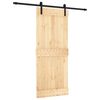 vidaXL Posuvn&eacute; dveře Přirozen&aacute; a čern&aacute; 85 x 210 cm
