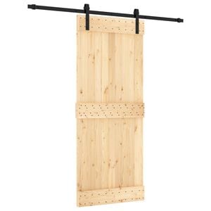 vidaXL Posuvn&eacute; dveře Přirozen&aacute; a čern&aacute; 85 x 210 cm