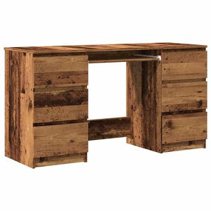 vidaXL Psac&iacute; stůl old wood 140 x 50 x 77 cm kompozitn&iacute; dřevo