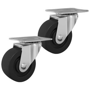 vidaXL Ot&aacute;čec&iacute; kolečko 2 pcs Stř&iacute;brn&aacute; 60 x 60 x 50 mm Železo a nylon