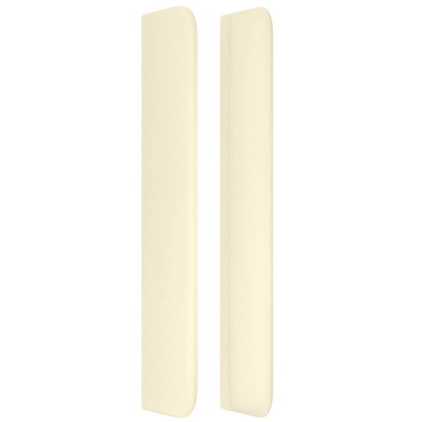 vidaXL Čelo postele typu u&scaron;&aacute;k kr&eacute;mov&eacute; 183x16x118/128 cm uměl&aacute; kůže