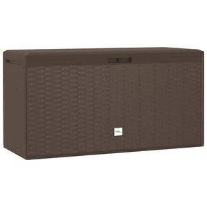 vidaXL Zahradn&iacute; &uacute;ložn&yacute; box hněd&yacute; 114 x 47 x 60 cm