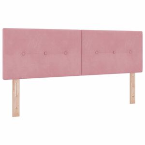 vidaXL Čelo postele Růžov&aacute; 144 cm samet