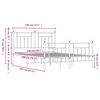 vidaXL Kovov&yacute; r&aacute;m postele s hlavov&yacute;m a nožn&iacute;m čelem čern&yacute; 140 x 200 cm