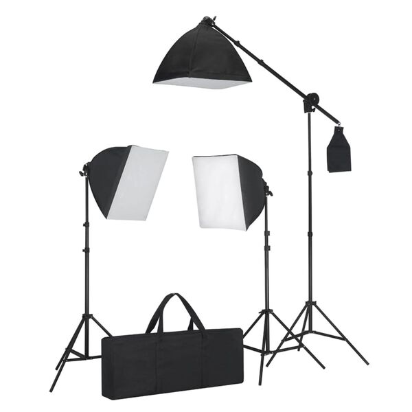 vidaXL Fotostudio set se softboxy a fotopozad&iacute;m