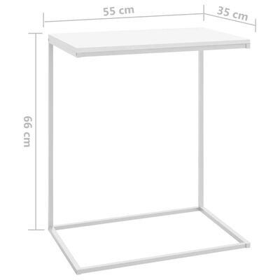vidaXL Odkládací stolek bílý 55 x 35 x 66 cm kompozitní dřevo