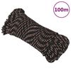 vidaXL Lodn&iacute; lano čern&eacute; 5 mm 100 m polypropylen