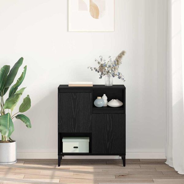 vidaXL Serv&iacute;rovac&iacute; skř&iacute;ň Čern&yacute; dub 60 x 35 x 70 cm kompozitn&iacute; dřevo