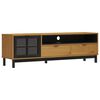 vidaXL TV skř&iacute;ňka s prosklen&yacute;mi dv&iacute;řky FLAM 158x40x50 cm borov&eacute; dřevo