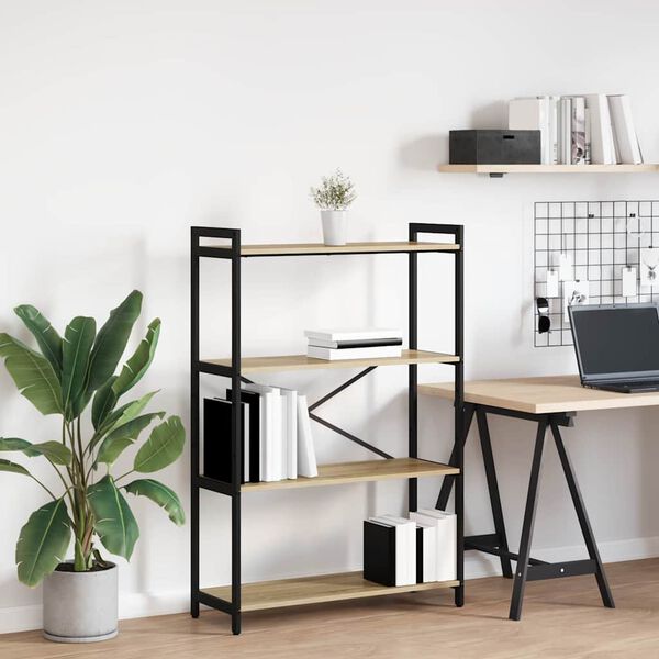 vidaXL Knihovna Sonoma dub 80 x 30 x 120 cm kompozitn&iacute; dřevo