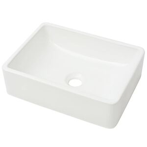 vidaXL Umyvadlo keramick&eacute; b&iacute;l&eacute; 41x30x12 cm