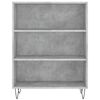 vidaXL Skř&iacute;ň highboard betonově &scaron;ed&aacute; 69,5x34x180 cm kompozitn&iacute; dřevo