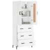 vidaXL Skř&iacute;ň highboard b&iacute;l&aacute; 69,5 x 34 x 180 cm kompozitn&iacute; dřevo