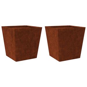 vidaXL Zahradn&iacute; truhl&iacute;ky 2 ks 40x40x40 cm povětrnostně odoln&aacute; ocel