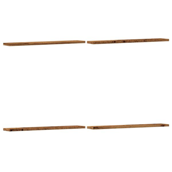 vidaXL N&aacute;stěnn&eacute; police 4 ks old wood 60 x 20 x 1,5 cm kompozitn&iacute; dřevo