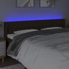 vidaXL Čelo postele s LED tmavě hněd&eacute; 183 x 16 x 78/88 cm textil