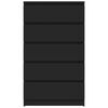 vidaXL Zásuvková skříňka černá 60 x 36 x 103 cm kompozitní dřevo