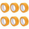 vidaXL Maskovac&iacute; p&aacute;sky pro mal&iacute;ře 6 ks Žlut&aacute; 38mm x 50m Pap&iacute;r