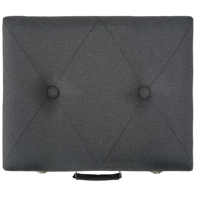 vidaXL Stoličky s úložným prostorem 3 ks tmavě šedé textil