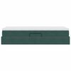 vidaXL Postel s &uacute;ložn&yacute;m prostorem a matrac&iacute; Tmavě zelen&aacute; 100 x 200 cm