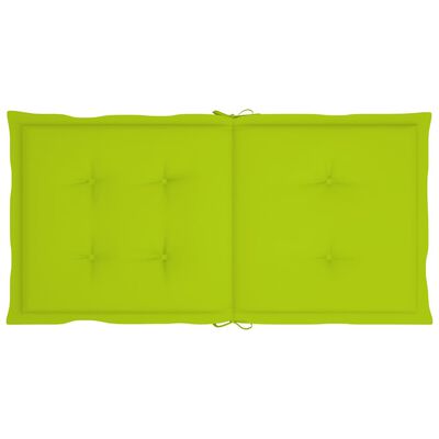 vidaXL Podušky na židli nízké opěradlo 2 ks jasně zelené 100x50x3 cm
