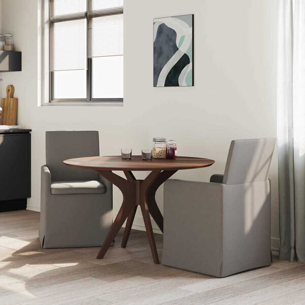 vidaXL J&iacute;deln&iacute; židle s koly 2 pcs Světle &scaron;ed&aacute; 57 x 67 x 95 cm Tkanina